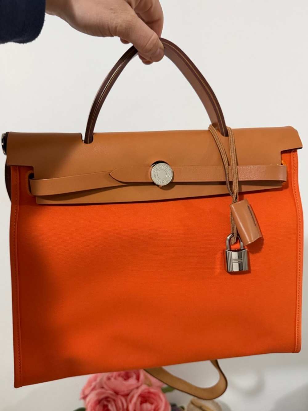 Hermes Herbag Zip 31 Orange. Brand new